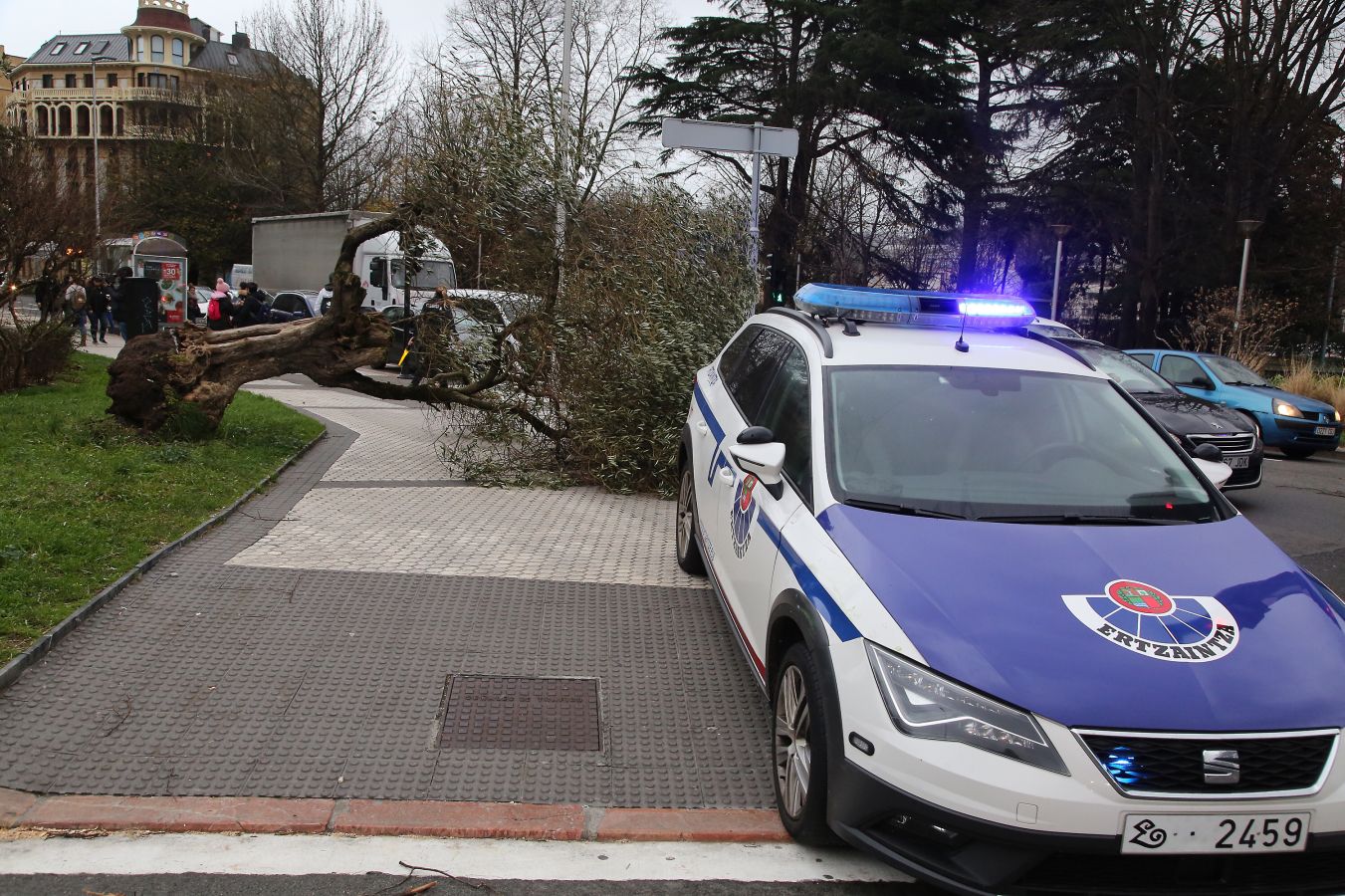 Las rachas de viento alcanzan los 135 km/ h y provocan numerosas incidencias