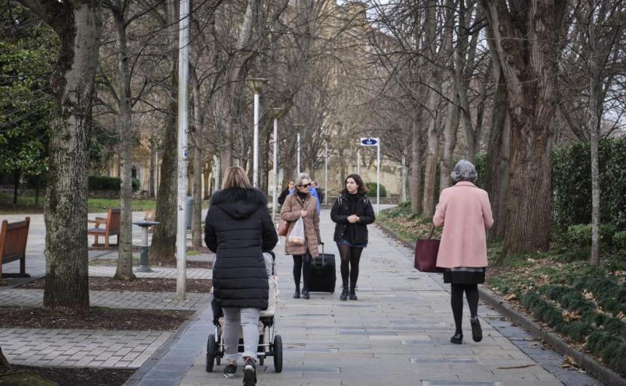 Vista de una calle de San Sebastián, este miércoles.