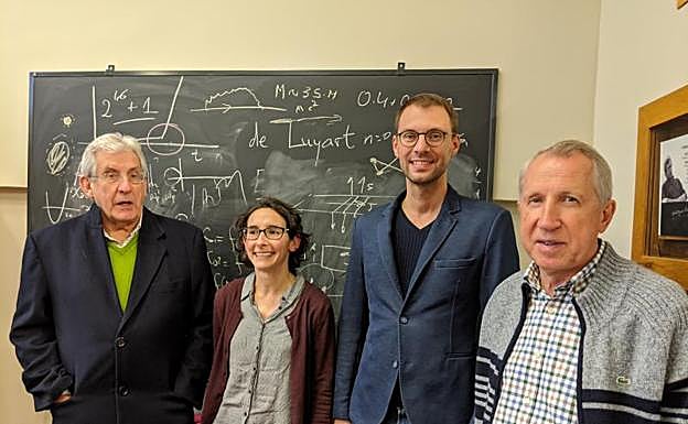 Los investigadores Etxenike, Blanco, Otrokov y Chulkov.