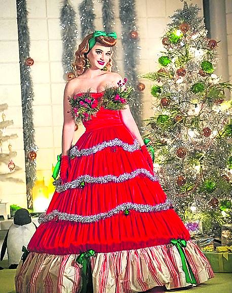 Katy Perry, vestida de árbol de Navidad.