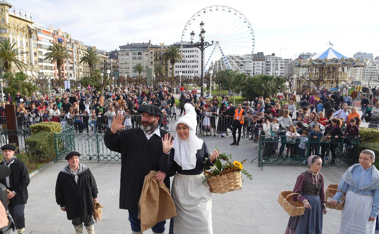 Olentzero y Mari Domingi en Donostia: Recorrido y horarios barrio a barrio