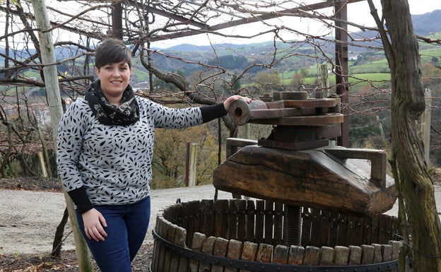 Nerea Lazkano, en las instalaciones de Basa Lore. 