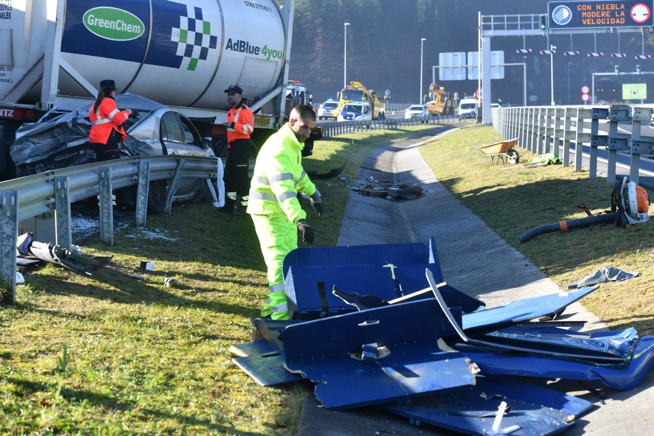 Como consecuencia del accidente, diez personas han resultado heridas, dos de ellas en estado muy grave