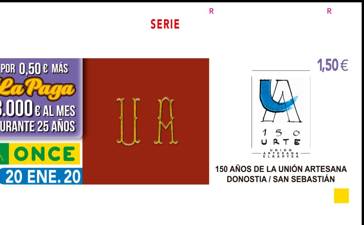 La ONCE dedicará su cupón del 20 de enero a la sociedad Unión Artesana de San Sebastián con motivo del día de san sebastian y la fiesta de la tamborrada