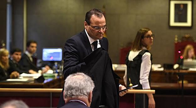 Markus Tacke, CEO de Siemens Gamesa, en el momento de declarar en el juicio.