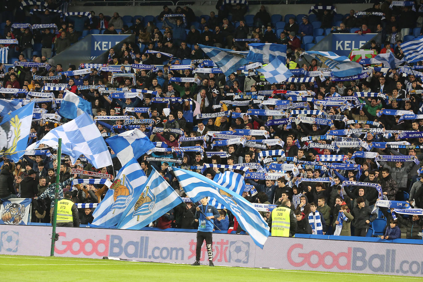 Buen ambiente en la eliminatoria copera que ha enfrentado a los realistas contra el Espanyol