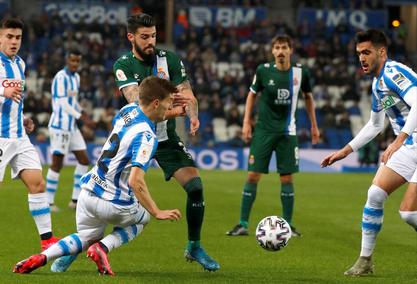 Buen ambiente en la eliminatoria copera que ha enfrentado a los realistas contra el Espanyol