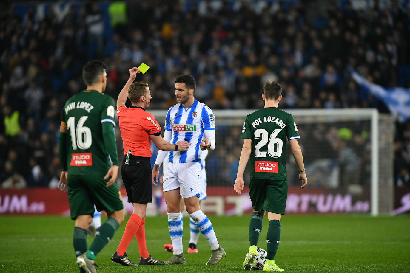 Buen ambiente en la eliminatoria copera que ha enfrentado a los realistas contra el Espanyol