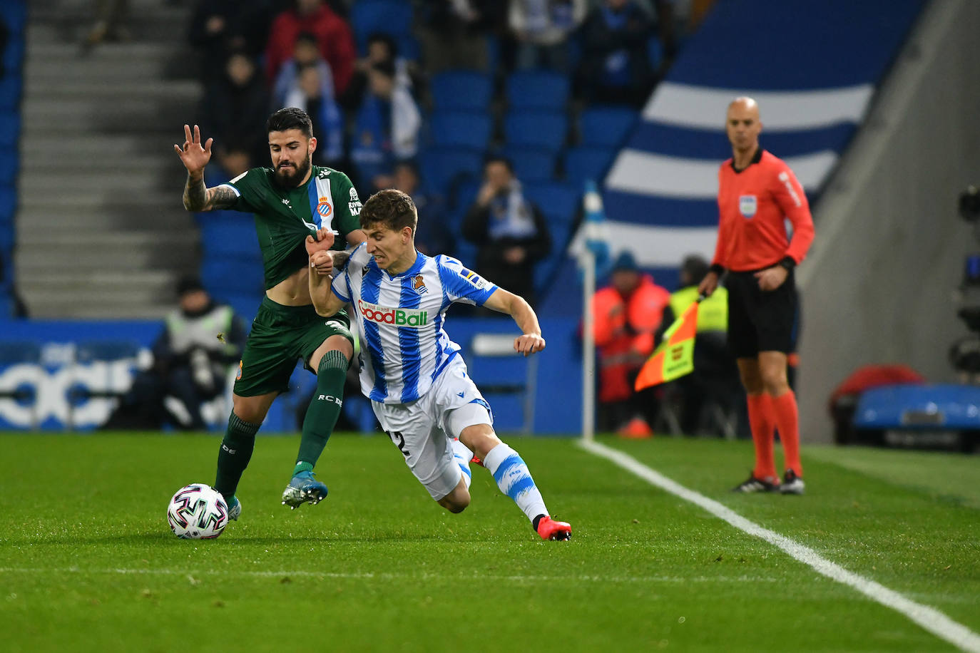 Buen ambiente en la eliminatoria copera que ha enfrentado a los realistas contra el Espanyol