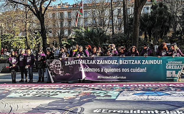 Cocentración de las trabajadoras de la limpieza.