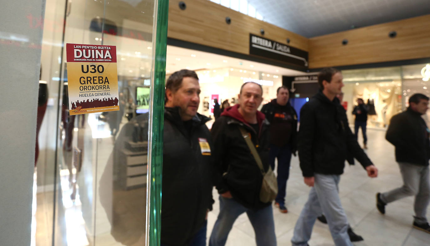 La incidencia de la huelga general del 30 de enero convocada por ELA y LAB ha tenido una incidencia dispar en Gipuzkoa.