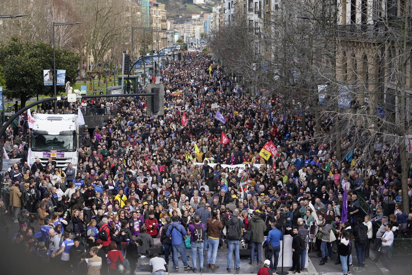 La incidencia de la huelga general del 30 de enero convocada por ELA y LAB ha tenido una incidencia dispar en Gipuzkoa.