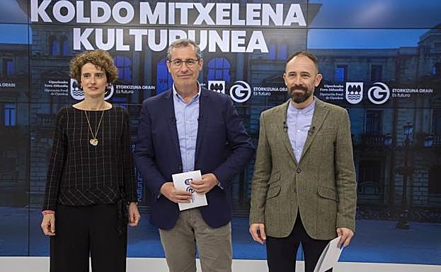 María José Telleria, Markel Olano y Denis Itxaso.