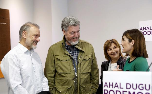 Uriarte, López de Uralde y Garrido han respaldado a Gorrotxategi en la presentación de su candidatura. 