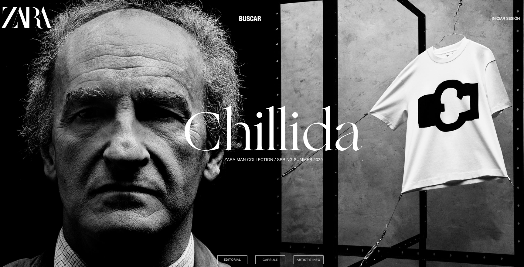 Camisetas y sudaderas para hombres con estampados con obras del artista donostiarra están a la venta en todo el mundo