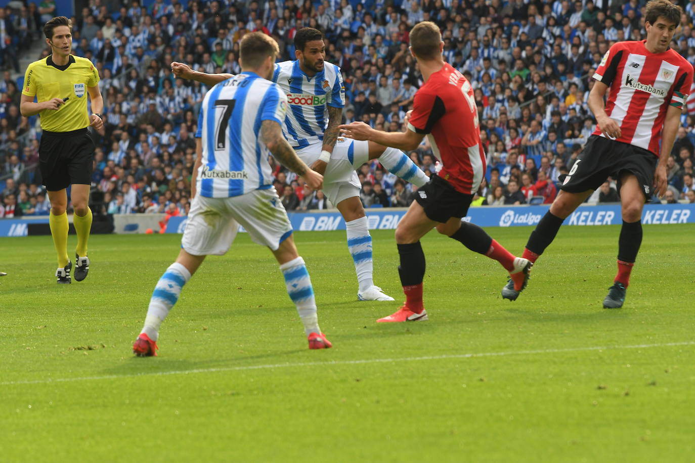 Las mejores imágenes del derbi en el Reale Arena.