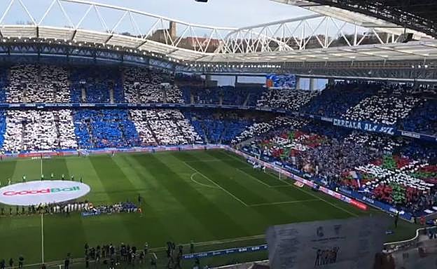 Espectacular mosaico para arrancar el derbi