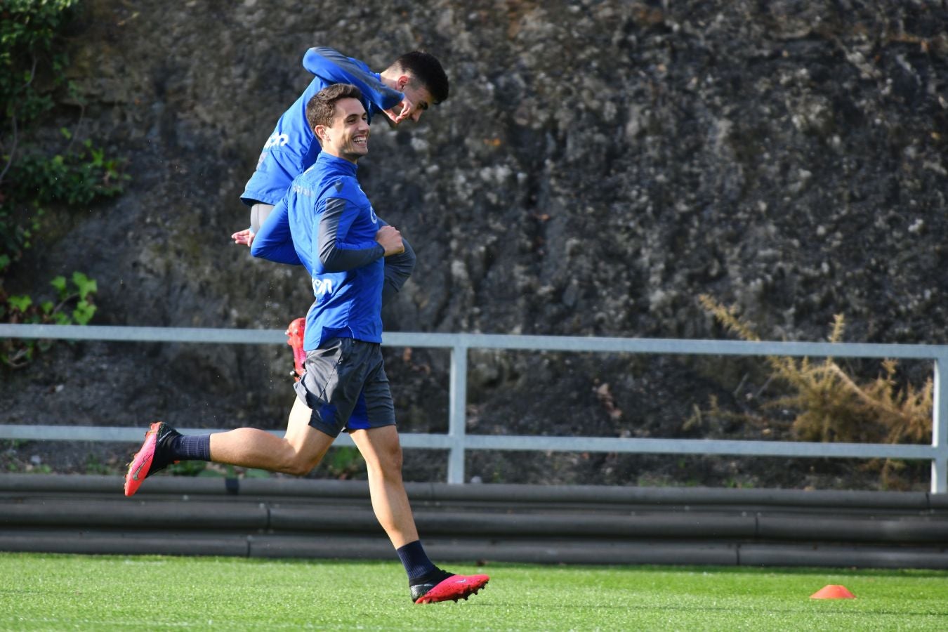 Imanol Alguacil ha dirigido la última sesión de la Real en Zubieta en víspera de recibir al Mirandés en el Reale Arena.