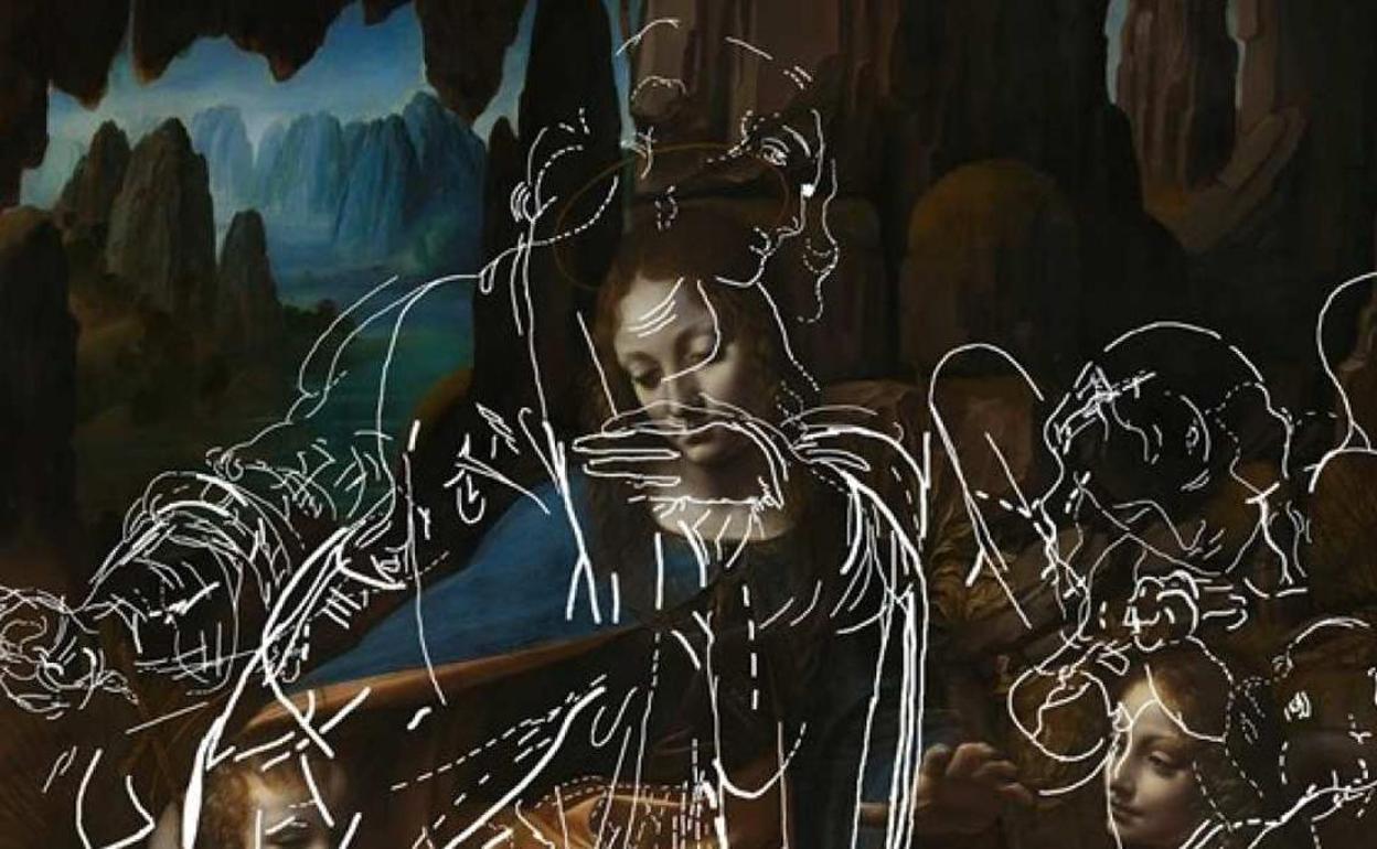 Un algoritmo desvela dibujos ocultos en una obra maestra de Da Vinci