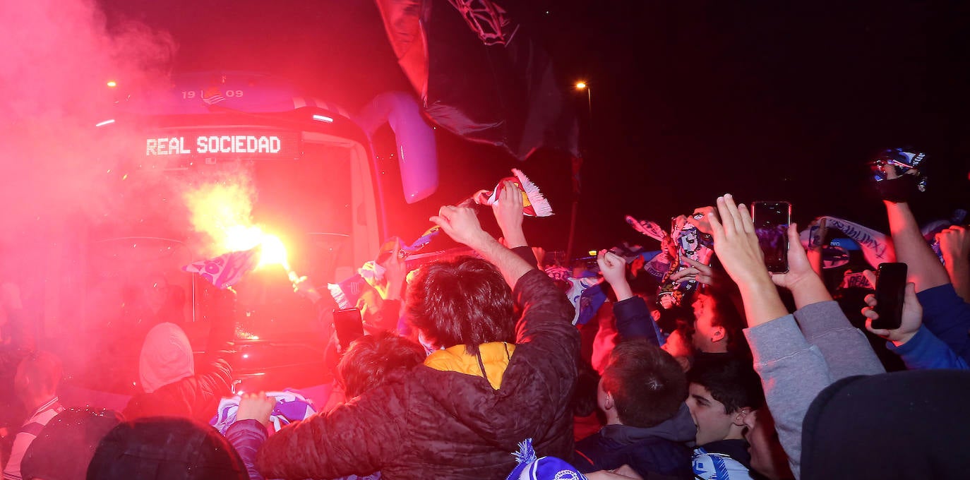 La afición txuri-urdin no ha fallado en las horas previas al partido de semifinales de Copa del Rey frente al Mirandes.