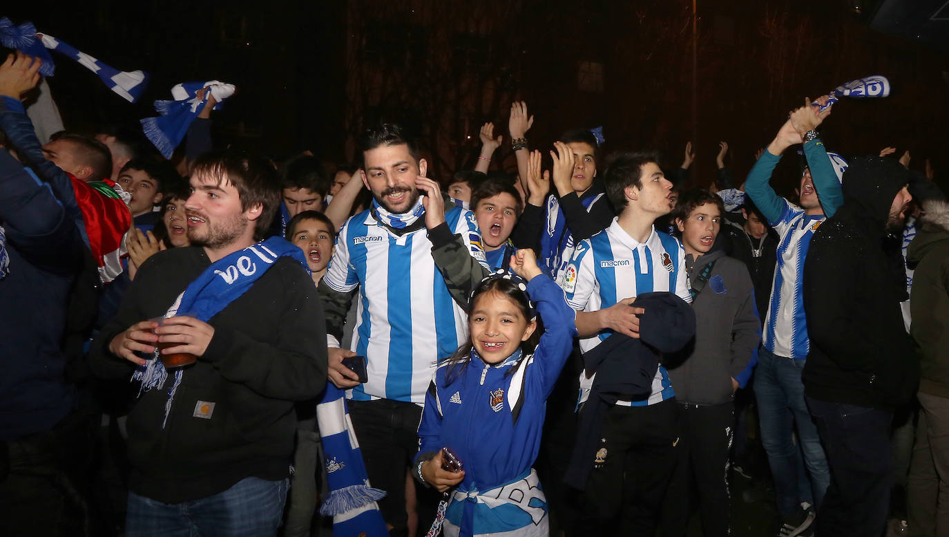 La afición txuri-urdin no ha fallado en las horas previas al partido de semifinales de Copa del Rey frente al Mirandes.