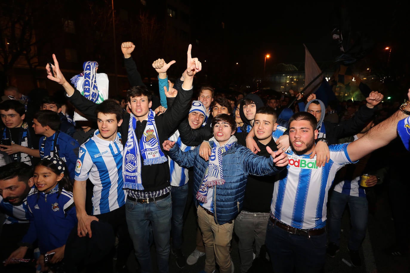 La afición txuri-urdin no ha fallado en las horas previas al partido de semifinales de Copa del Rey frente al Mirandes.
