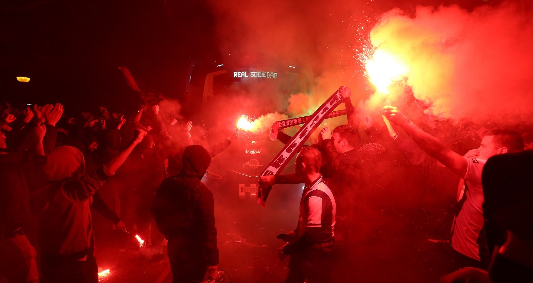 La afición txuri-urdin no ha fallado en las horas previas al partido de semifinales de Copa del Rey frente al Mirandes.