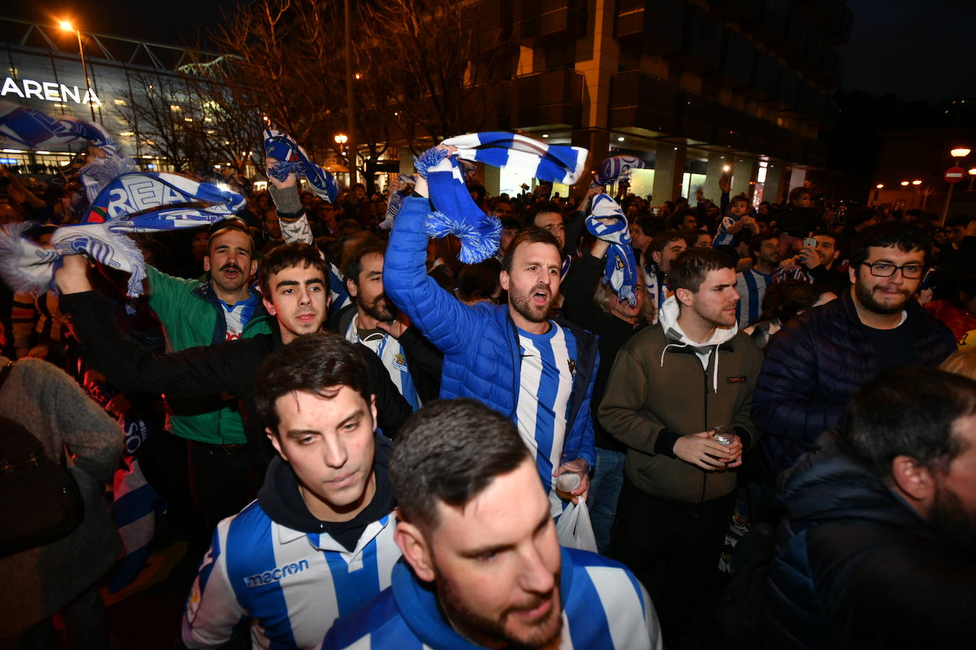 La afición txuri-urdin no ha fallado en las horas previas al partido de semifinales de Copa del Rey frente al Mirandes.