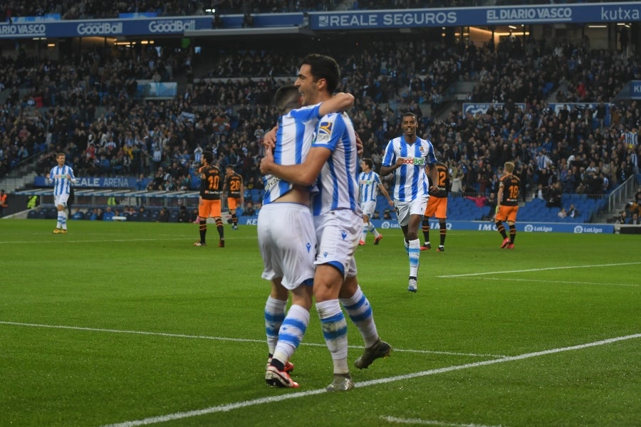 Fotos: Las mejores imágenes de la Real Sociedad contra frente al Valencia