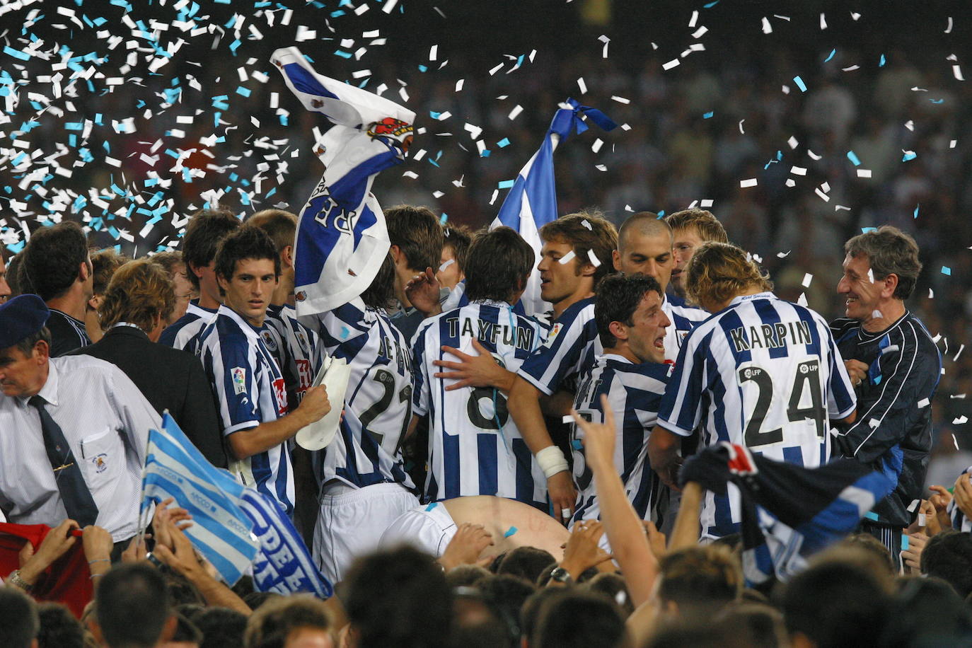 Fotos históricas de las celebraciones de la Real Sociedad