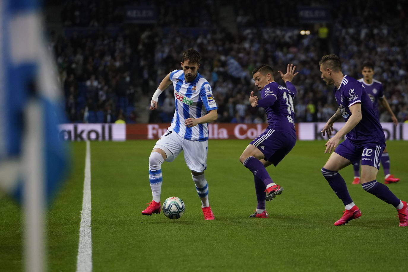 Januzaj encara a un rival en el choque ante el Valladolid. 