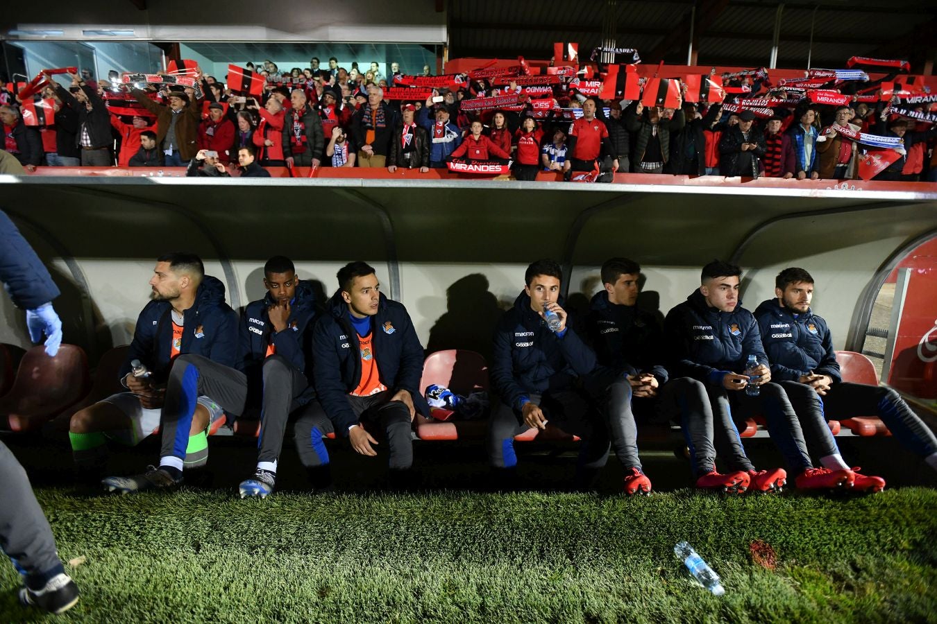 Ambientazo en Anduva para la vuelta de la semifinal de Copa entre Real Sociedad y Mirandés