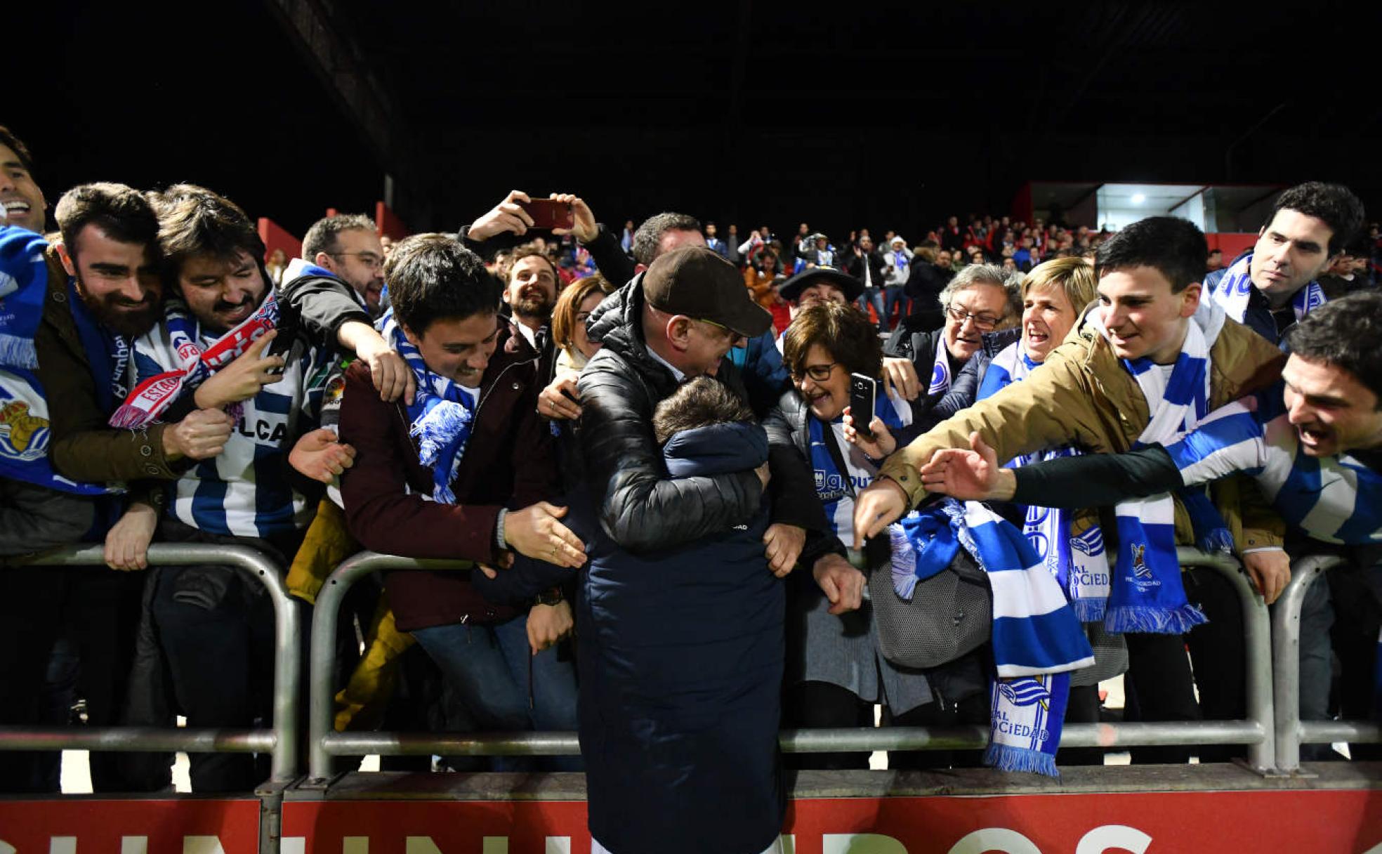 Fotos: La celebración de la afición txuri-urdin. 