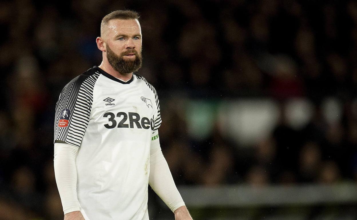 Wayne Rooney, durante un partido del Derby County,. 