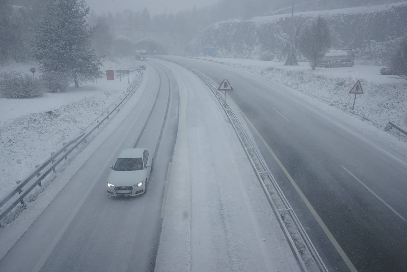 La nieve llega a Gipuzkoa