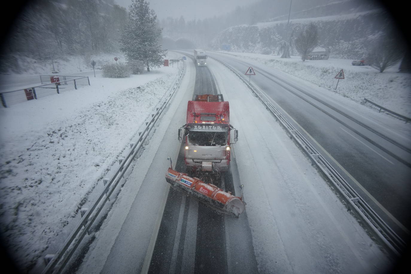 La nieve llega a Gipuzkoa