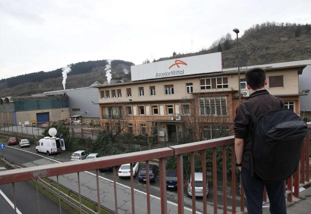 Exterior de la planta de Arcelor en Olaberria, que cuenta con 420 trabajadores. 