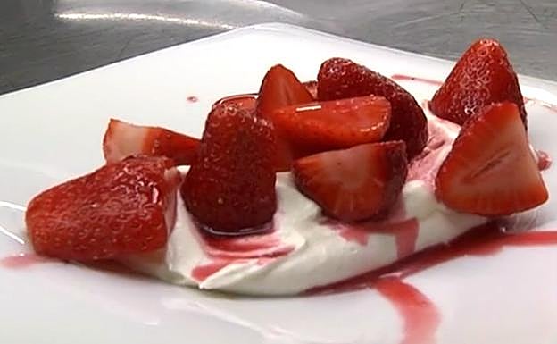 Receta de fresas con crema mascarpone