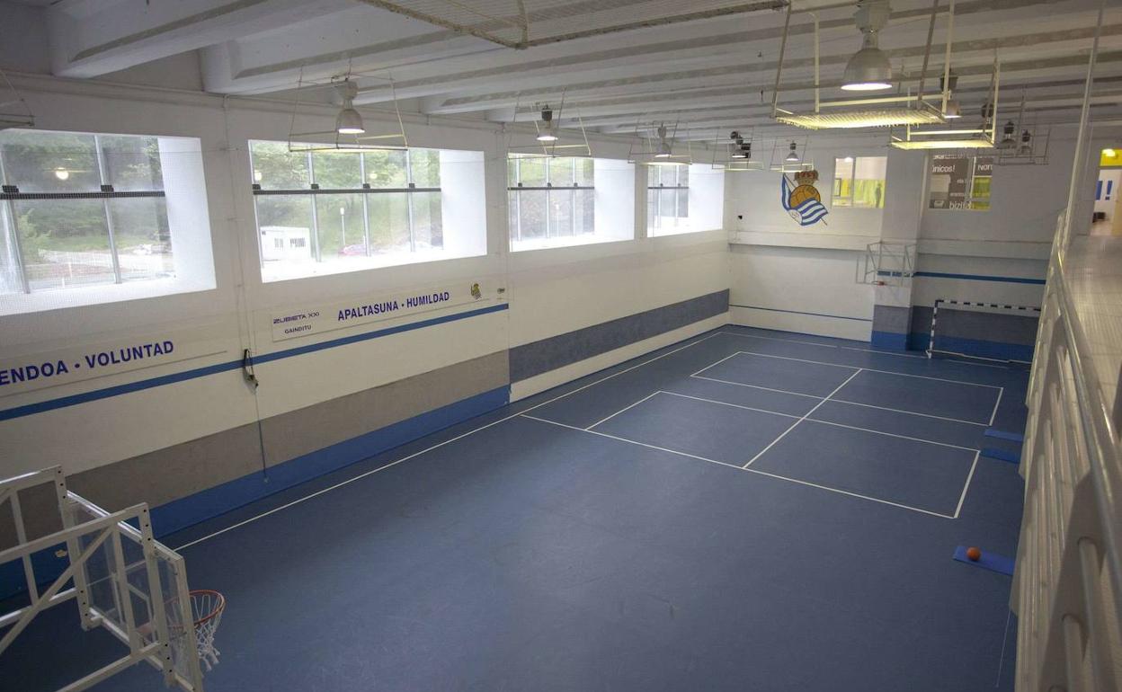 Interior de las instalaciones de la Real Sociedad en Zubieta. 