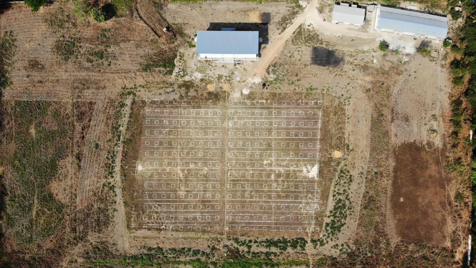 Una localidad de Myanmar ha decido utilizar un campo de fútbol para convertirlo en un gran mercado al aire libre. Sobre el maltrecho césped se han pintado nuevas líneas que ya no dibujan el centro del terreno de juego o las áreas, sino las distancias de seguridad para evitar la propagación del Covid-19.