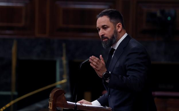 Santiago Abascal amaga con presentar una moción de censura contra Pedro Sánchez 