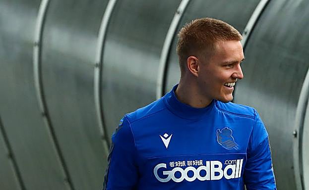 Galería. Los jugadores de la Real en Zubieta. 