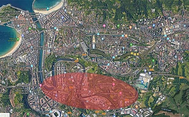 La zona señalada en rojo es donde acostumbra a moverse la foca