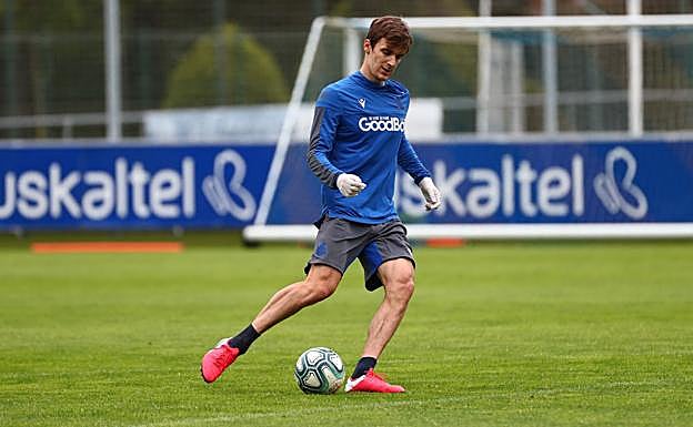 Llorente en el entrenamiento de este jueves. 