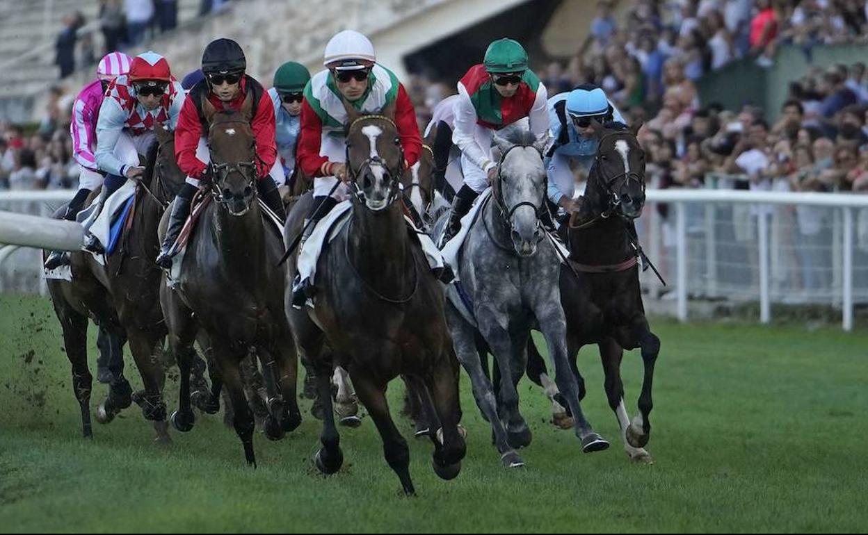 Una carrera del Hipódormo de San Sebastián del año pasado.