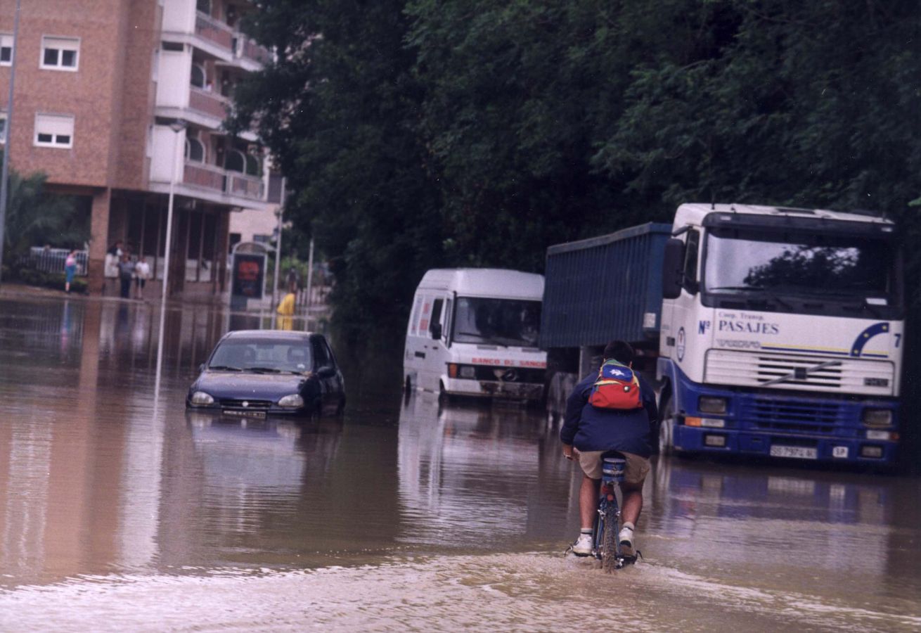 El 1 de junio de 1997 el agua anegó San Sebastián después de que cayeran 230 litros por metro cuadrado en apenas 12 horas