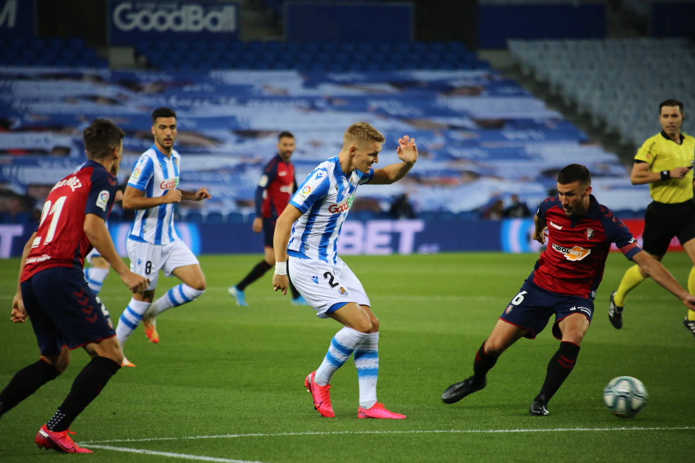 La Real Sociedad y Osasuna han jugado este domingo en el Reale Arena en la vuelta de LaLiga para ambos conjuntos