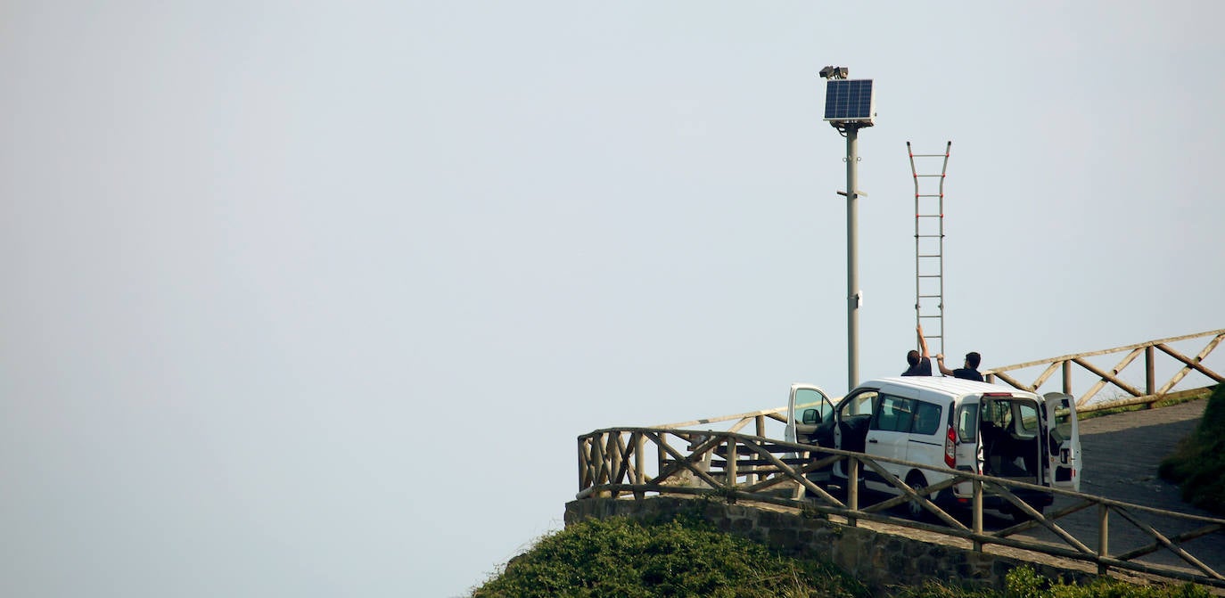 Ya están operativas en las playas de Gipuzkoa, entre ellas las de Donostia y Orio, las cámaras que servirán para controlar el aforo de los arenales.