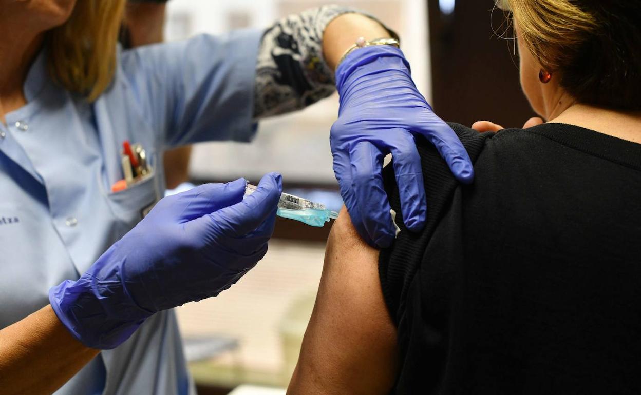 Campaña de vacunación de Osakidetza el pasado otoño. 