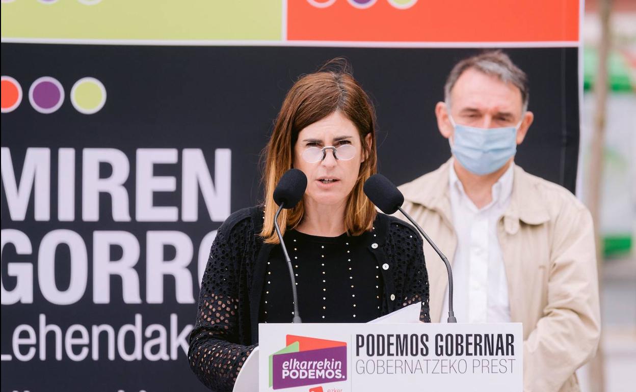 Gorrotxategi, en un acto de campaña. 